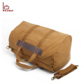 Travel Men Duffel Bag Leather Canvas Foldable Custom Duffle Bag